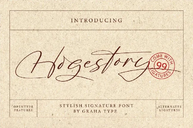 Hogestory DEMO font