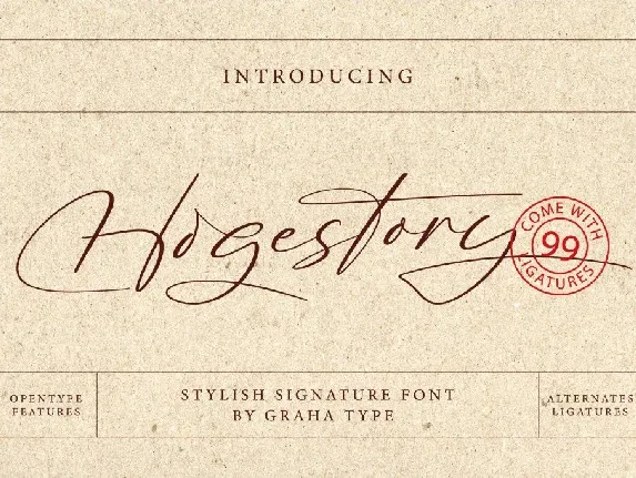 Hogestory DEMO font