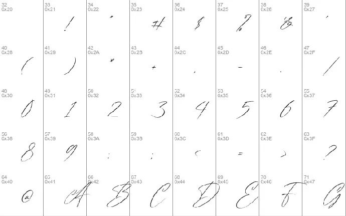 Handover Signature font