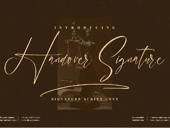 Handover Signature font