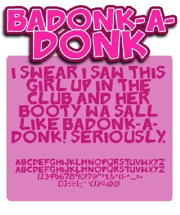 Badonk-a-donk font