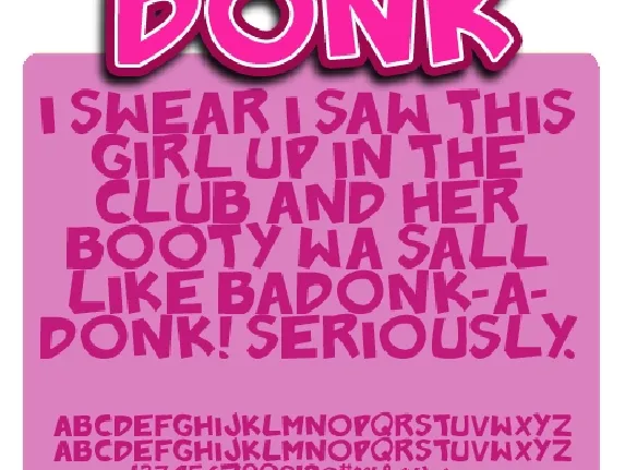 Badonk-a-donk font