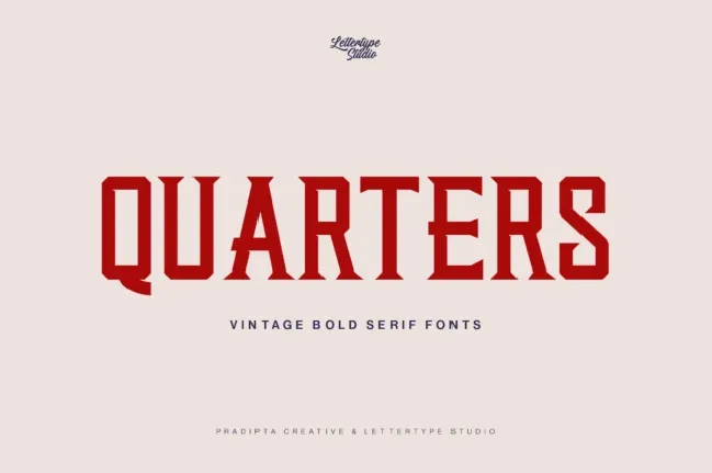 Quarters font