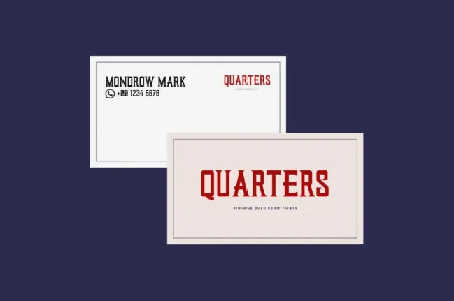 Quarters font