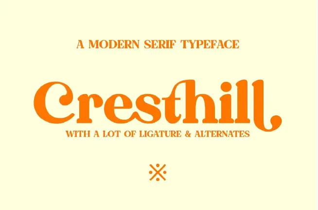 Cresthill font