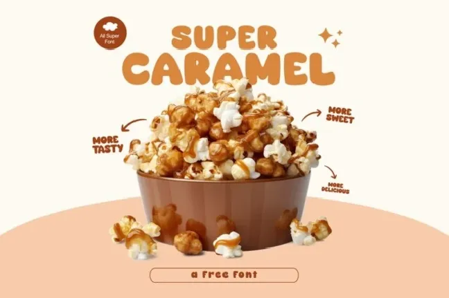 Super Caramel Display font