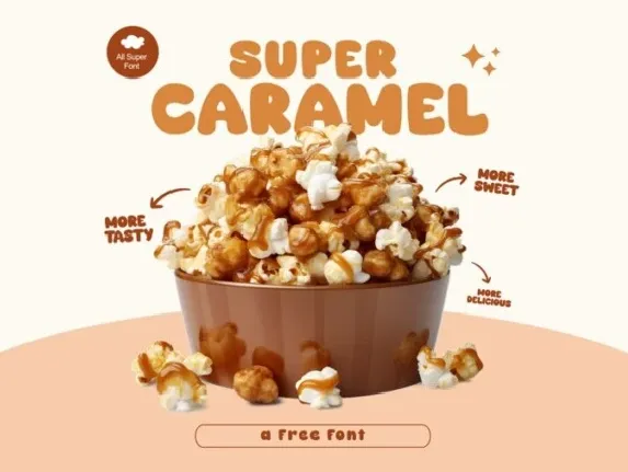 Super Caramel Display font