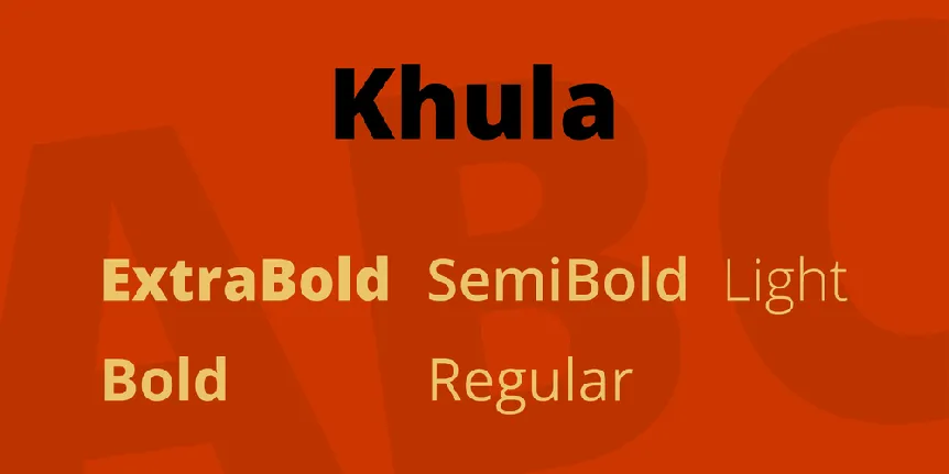 Khula font