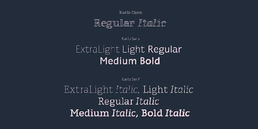 Karlo Family font