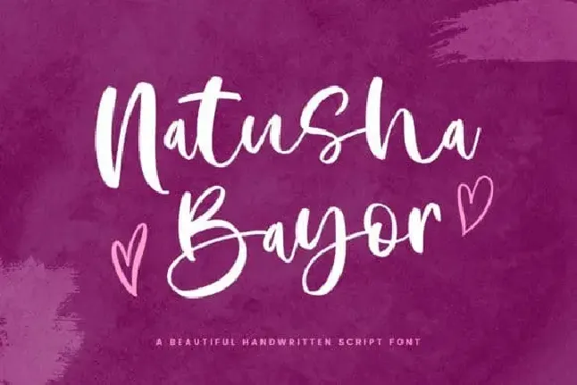 Natusha Bayor Script font