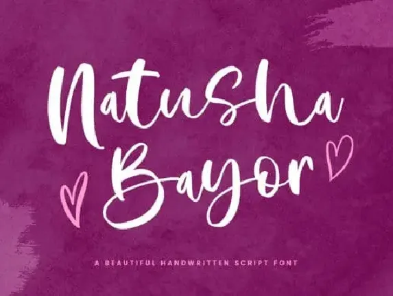 Natusha Bayor Script font