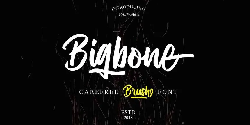 Bigbone Brush Free Download font