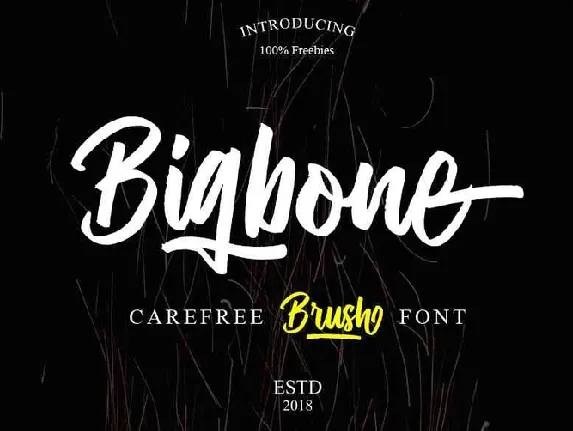 Bigbone Brush Free Download font