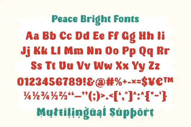 Peace Bright font