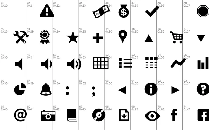 Modern Pictograms font