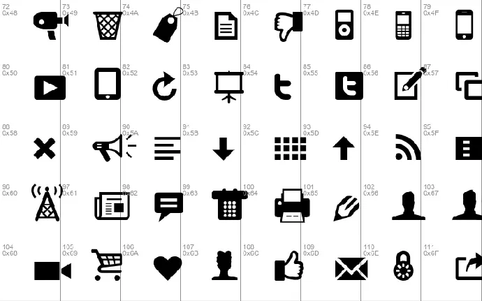 Modern Pictograms font