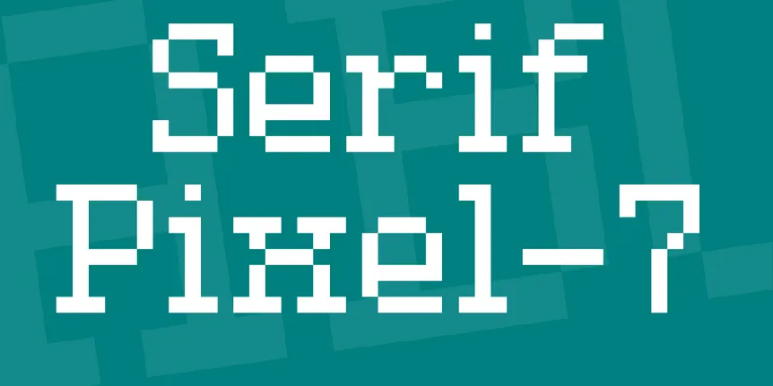 Serif Pixel-7 font