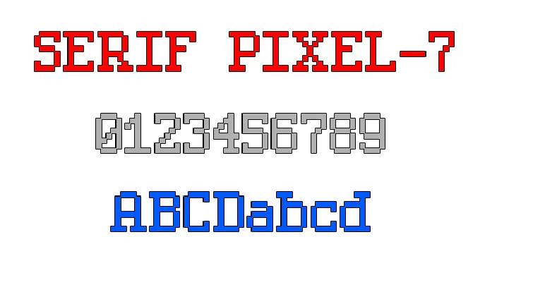 Serif Pixel-7 font