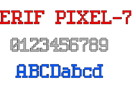 Serif Pixel-7 font