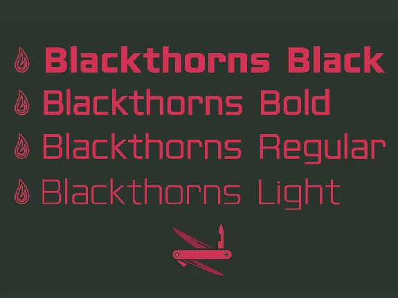 Blackthorns Â© Typeface font