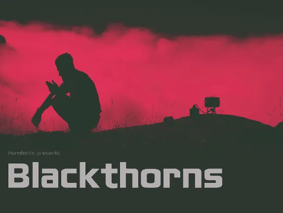 Blackthorns Â© Typeface font