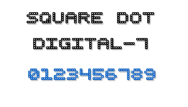 Square Dot Digital-7 font