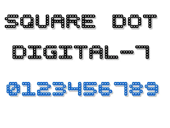 Square Dot Digital-7 font