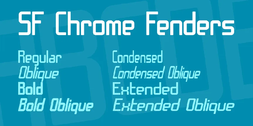 SF Chrome Fenders font