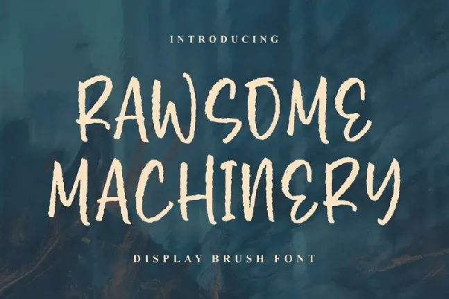 Rawsome Machinery font