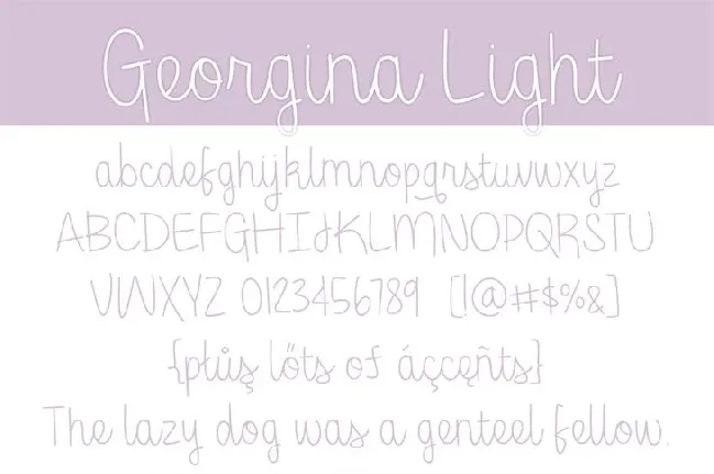 Georgina Free font