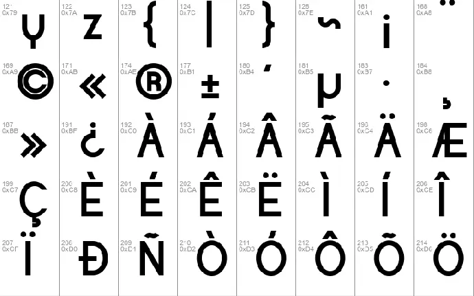 Halfmoon font