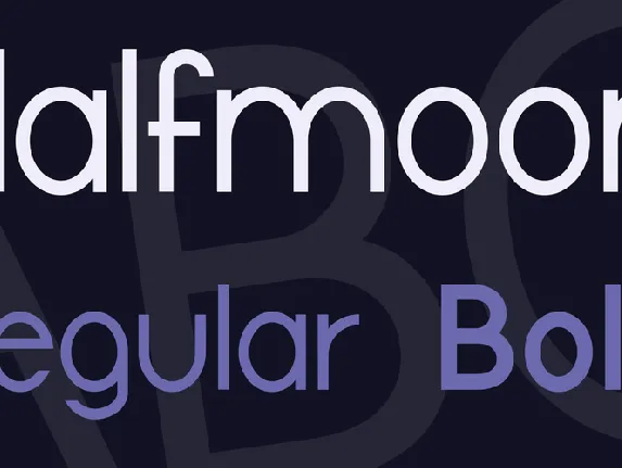 Halfmoon font