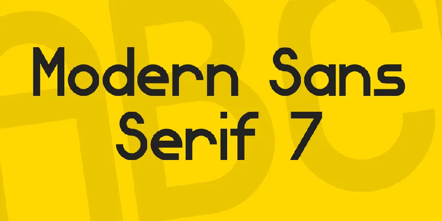 Modern Sans Serif 7 font