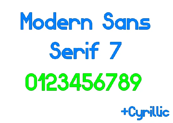 Modern Sans Serif 7 font