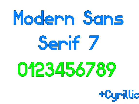 Modern Sans Serif 7 font