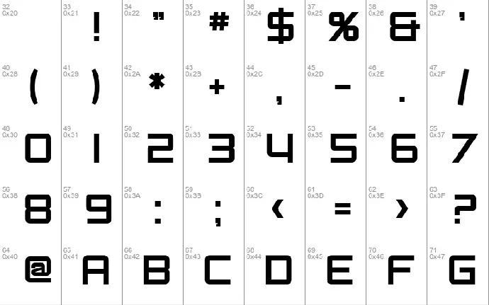 SF Chaerilidae font