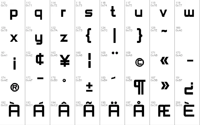 SF Chaerilidae font