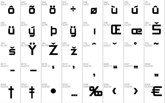 SF Chaerilidae font