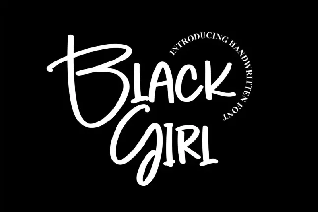 Black Girl Script font