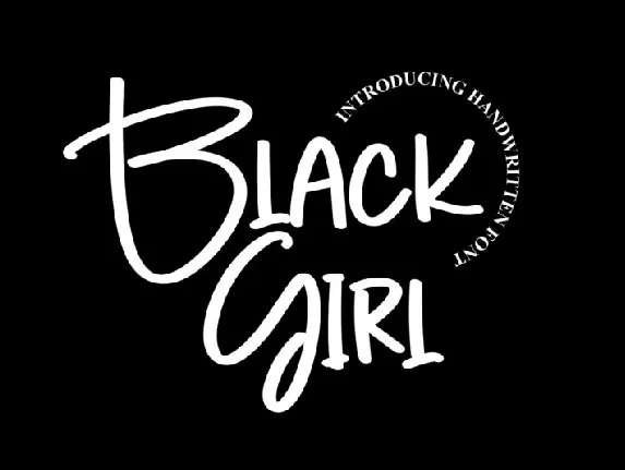 Black Girl Script font