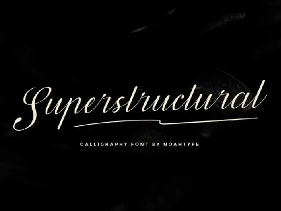 Superstructural Calligraphy font