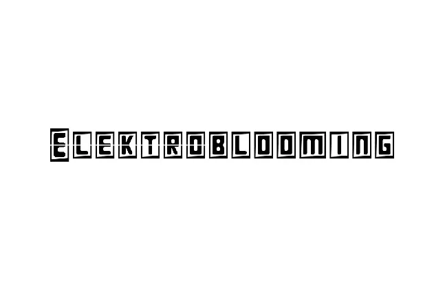 Elektroblooming Demo font