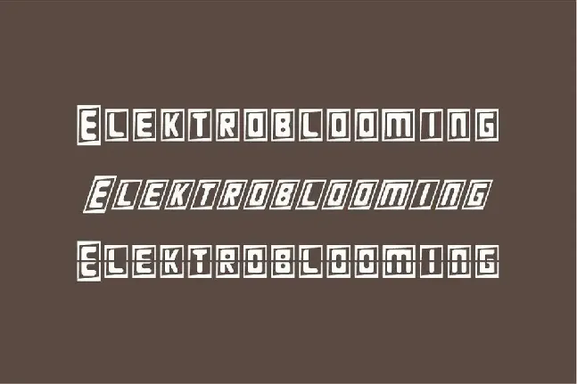 Elektroblooming Demo font