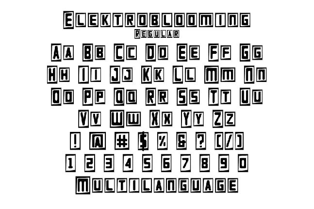 Elektroblooming Demo font