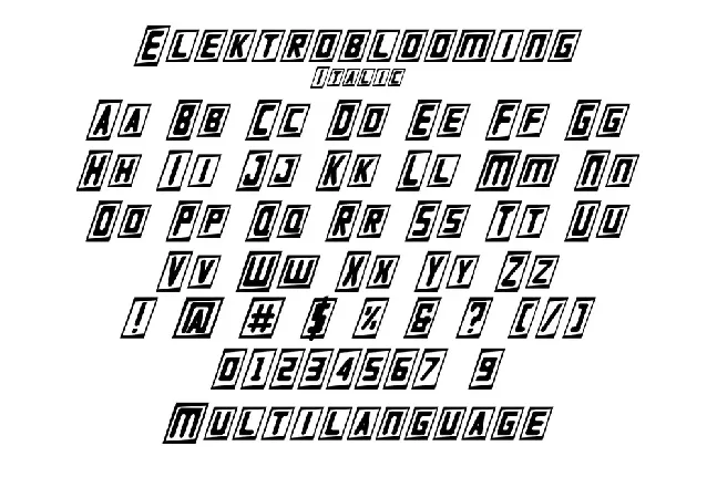 Elektroblooming Demo font