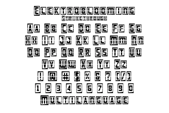 Elektroblooming Demo font