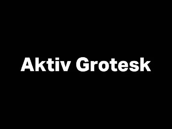 Aktiv Grotesk font