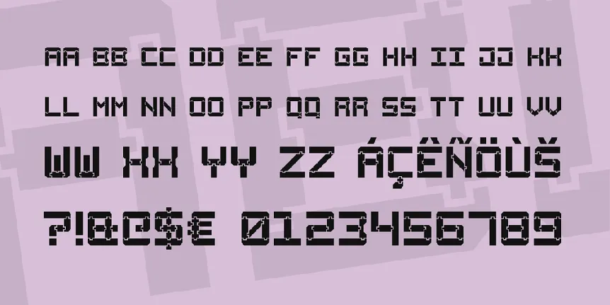 Square Wood-7 font