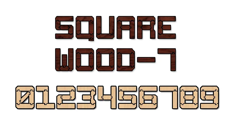 Square Wood-7 font