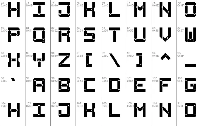 Square Wood-7 font